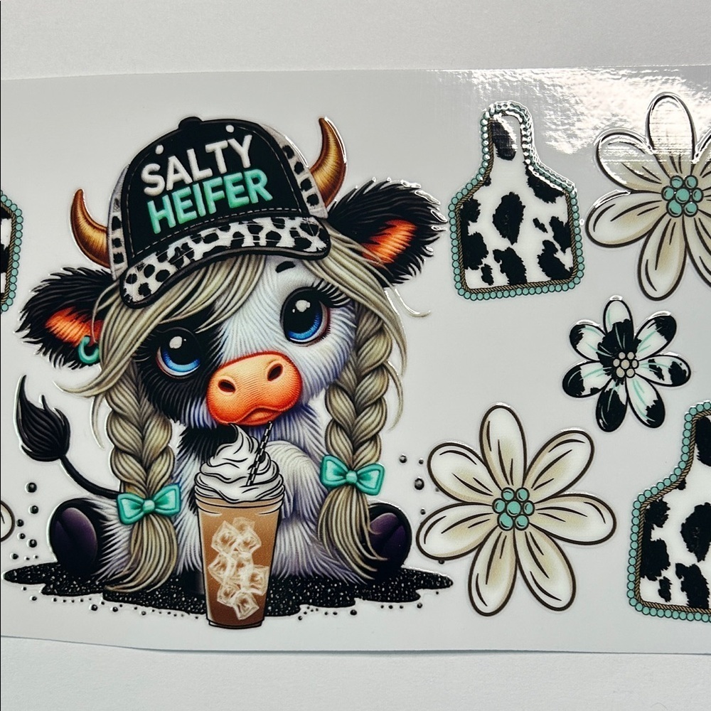 Salty Heifer Cup Decal